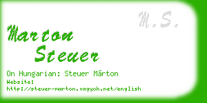 marton steuer business card